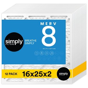 Simply Air Filters, MERV 8, 12 Pack, Furnace Air Filter for HVAC - 1 of 4