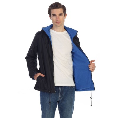 Мужские куртки GIOBERTI Men's Reversible Rain Jacket with Polar Fleece Lining, Red / Charcoal, M — фото 4