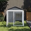 vidaXL Chicken Cage Anthracite Galvanized Steel Large Durable - Anthracite 46.1" x 79.1" x 48.4" - 2 of 4
