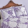 Collections Etc Lavender Floral Ruffle Pillow Sham 26" x 20" x 2" - 2 of 2