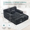 Kumasinova Chenille Giant Bean Bag Chair with 3 Pillows,Sofa Bed with Armrests,Lounge Chair Indoor for Living Room,Bedroom - 3 of 4