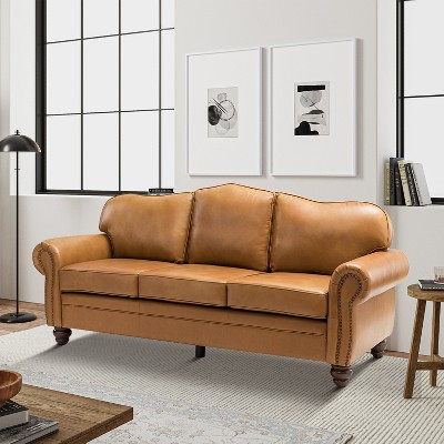 Gracia 81" Transitional Wide Sofa with Removable Cushions and Nailhead Trim for Living Room and Bedroom   | ARTFUL LIVING DESIGN
