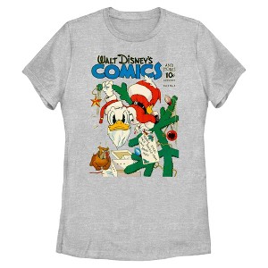 Womens Mickey & Friends Retro Donald Holiday Magazine T Shirt - 1 of 4