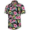 Lars Amadeus Men's Summer Floral Print Short Sleeve Button Down Beach Hawaiian Casual Shirt - 2 of 4