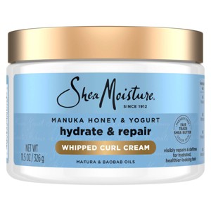 SheaMoisture Manuka Honey + Yogurt Hydrate + Repair Whipped Curl Cream - 11.5oz - 1 of 4