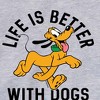 Boys' - Disney - Pluto Life Is Better With Dogs Graphic Long Sleeve Fleece Sweatshirt - 2 of 4