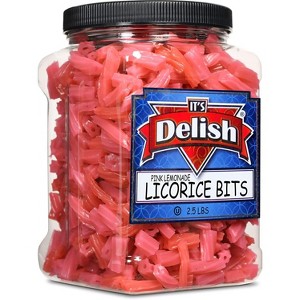 Pink Lemonade Licorice Bits by It's Delish, 2.5 LBS Jumbo Container Jar - 1 of 4