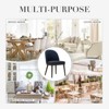 Set of 2 Large Upholstered Dining Chairs with High Back and Wood Legs, Deep Seat Fabric Kitchen Side Chairs for Dining Room - 4 of 4