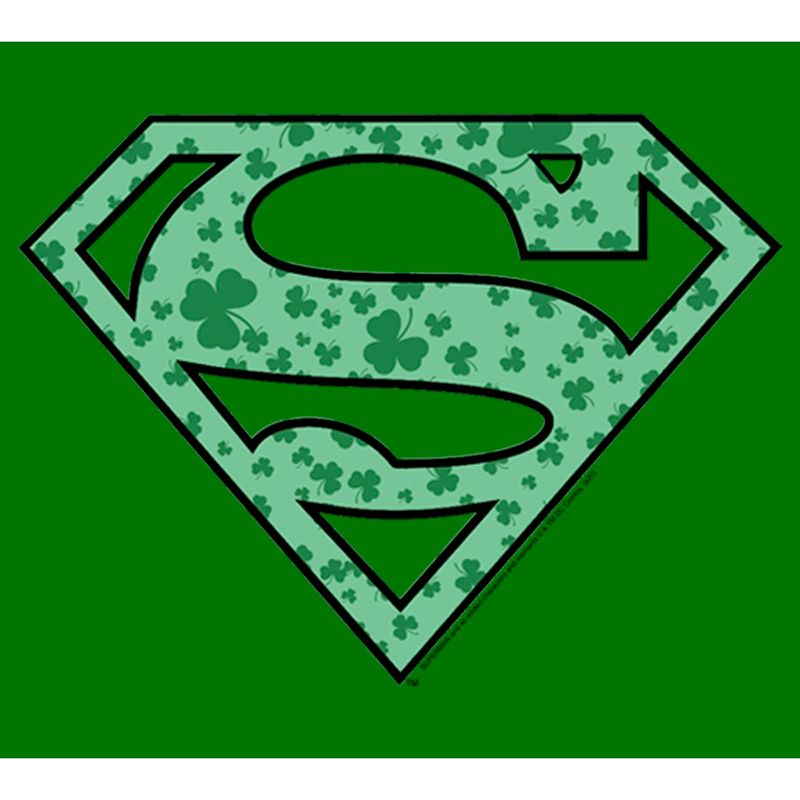 Men's Superman St. Patrick's Day Shamrock Logo T-Shirt, 2 of 6