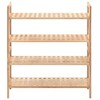 vidaXL Shoe Rack Storage Organizer for Entryway Hallway Solid Wood Walnut - 2 of 4