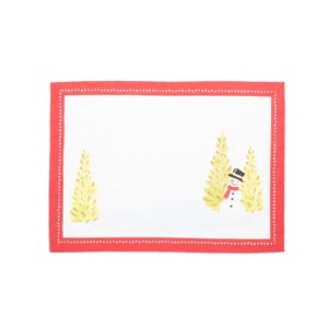 C&F Home Winter Snowman Printed Placemat Set of 6 - 1 of 3