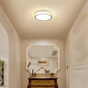 Crystal LED Ceiling Light, 13.80-Inch Flush Mount,38W Dimmable Modern Fixture, Energy-Saving, Perfect for Living Room, Transparent - 1 of 4