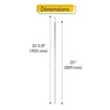 Brixwell 76-Sms35 Spiral Window Balance 35" Tube Length White Bearing - 2 of 4