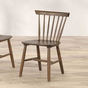 PAGED 2pc Dining Chairs, Mid-Century Modern Dining Room Chairs with Spindle Back, Kitchen Chairs for Dining Room - 1 of 4
