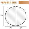 Beautyolove Half Circle Aluminum Alloy Framed Decorative Wall Mirror - 4 of 4