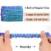 Elastic Sequin Trim, 0.8 Inch 2 Row Flat Metallic Paillette Sequin Ribbon, Glitter Sequin Strip DIY Craft Decor, 25 Yards - 2 of 4