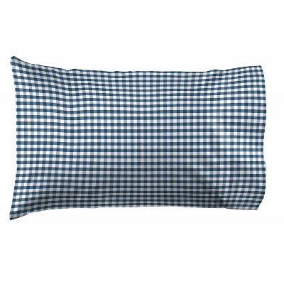 Saturday Park Gingham Pillow Case - 20x30 Dark Blue