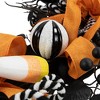 Northlight Houndstooth Bows and Candy Corn Halloween Wreath - 24" - 4 of 4