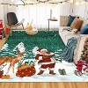 Acekool Christmas Area Rug Machine Washable Xmas Santa Claus Rug - Ultra-Soft Faux Wool with Non-Slip Backing for Living Rooms Decor - 3 of 4