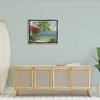 Stupell Industries Floral Tropical Summer Vacation Resort Black Framed Floater Canvas Wall Art - 2 of 4