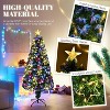 VINGLI 4ft Pre-lit Fiber Optic Christmas Artificial Tree w/Multicolor LED Lights, Stars & Star Topper Decor - 4 of 4