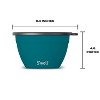 S'well 64oz Salad Bowl Kit Peacock Blue: Stainless Steel, Leakproof, Salad Container with Silicone Lid - 3 of 4
