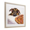 Stupell Industries German Shepherd with Pizza Framed Print Under Glass Art - 2 of 4
