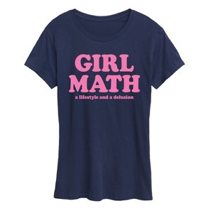 Women's - Instant Message - Girl Math Delusion Short Sleeve Graphic T-Shirt - 1 of 4