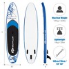 Costway 11'Inflatable Stand Up Paddle Board SUP W/Carrying Bag Aluminum Paddle Blue - 3 of 4