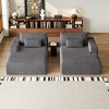 102" Oversized Sectional Lounge Chaise, No Assembly Required, Cloud Plush Loveseat with Reclining Sofa Bed - 2 of 4