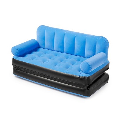 Bestway Multi Max Inflatable Air Couch or Double Bed with AC Air Pump, Blue
