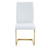 FONTOI 6PCS Arch Dining Chairs with High Resilience, Dining Chair with Arched Metal Legs for Living Room, White&Gold, 21.6"*39"*17.3" - 4 of 4