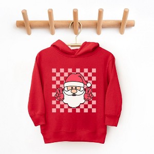The Juniper Shop Checkered Santa Toddler Graphic Hoodie - 1 of 3
