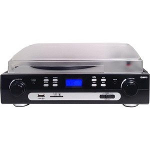 SuperSonic Retro Turntable System with Analog Conversion High-Fidelity Audio Hub with Bluetooth FM/AM Tuner & Media Playback - 1 of 1
