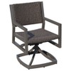 Courtyard Casual Venice Swivel Spring Dining Chair  Hyacinth Wicker Weaving  Price is for a Pack of 2 - 4 of 4