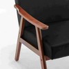 CAVINAS Microfiber Accent Chair with Mid-Height Backrest,Mid-Century Upholstered Living Room Chairs,Reading Chairs for Living Room - 3 of 4