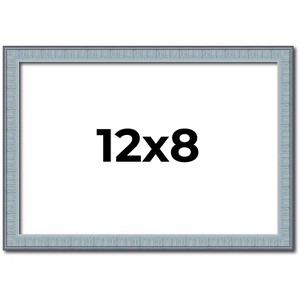PosterPalooza | Photo Size Textured Blue Picture Frame - UV Acrylic, Foam Board Backing, Hanging Hardware - 1 of 4