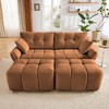 78.7" Chenille Modular Sectional Sofa Bed with High-Resilience Cushions and 2 Ottomans for Small Living Room - 3 of 4