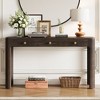Whisen Rustic Console Table & Entryway Table, Sturdy Sofa Table with 3 Concealed Drawers, Thick Legs - 2 of 4