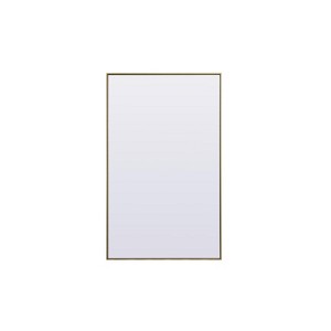 Elegant Lighting Metal Frame Rectangle Full Length Mirror 36x60 Inch in Brass - 1 of 4
