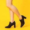 Perphy Women's Pointed Toe Chunky Heels Ankle Booties - 4 of 4