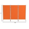 Proman Products Galaxy Indoor Room Divider (3-Panels), 102" W x 23" D x 71" H, Orange - 3 of 3