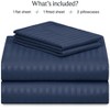 LuxClub 4-7 PC Microfiber Striped Performance Sheet Set, Soft Cooling Eco-Friendly Bed Sheets with 18in Deep Pockets - 4 of 4