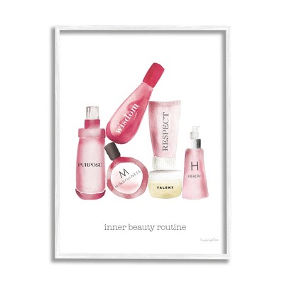 Stupell Industries Motivational Phrase Fashion Cosmetics Framed Giclee