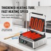 VEVOR Commercial Panini Grill, 1800W Electric Sandwich Panini Maker, Stainless Steel Sandwich Press Grill, Panini Grill with Temp Control & 14"x9" - 3 of 4