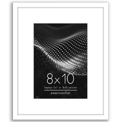 Americanflat Picture Frame with Mat - Modern Design, Shatter-Resistant Glass, Dual Sawtooth Hangers, Ideal for Home and Office Decor