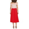 Lands' End Women's Off the Shoulder Slender Mixed Media Dress - 2 of 4
