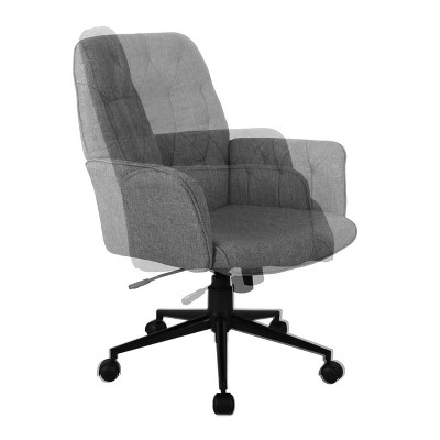 Upholstered desk chair with arms discount