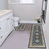 TOBILI Kitchen Rugs 2 Piece,kitchen mats for floor, Non-Slip Machine Washable Rugs,Vintage Kitchen Mat for Hallway Laundry Room Sink,Dark blue - 4 of 4