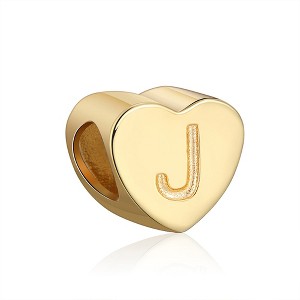 Initial Heart Charms Gold Over Sterling Silver Womens Ginger Lyne Collection - 1 of 4